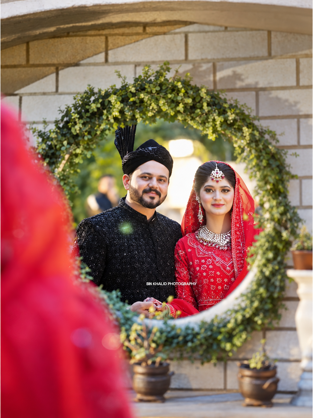 Bride celebrating with family and friends at a wedding